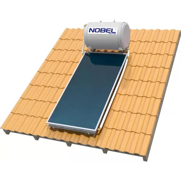 Nobel Solfos 160/2m2 Glass Τριπλής Ενεργείας Κεραμοσκεπής Ηλιακός θερμοσίφωνα